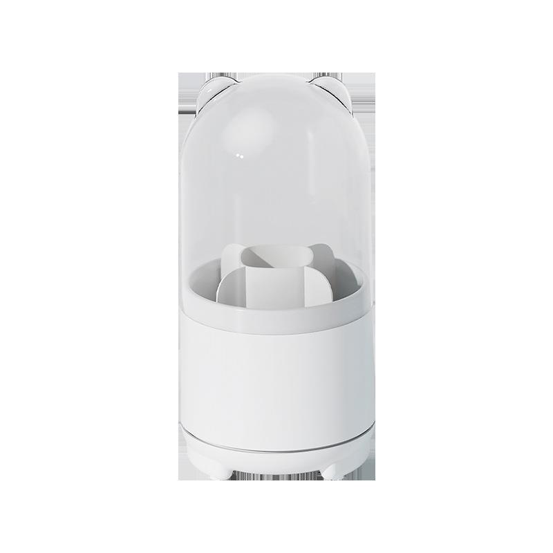 360° Drehbarer Transparenter Make-up- & Stifthalter - Staubdichte Aufbewahrung für Pinsel, Lippenstifte und Lidschatten.