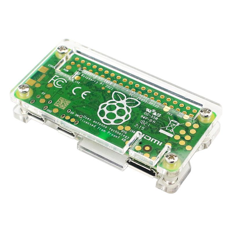 Raspberry Pi Zero 2 W Transparent Acrylic Case with Heatsink