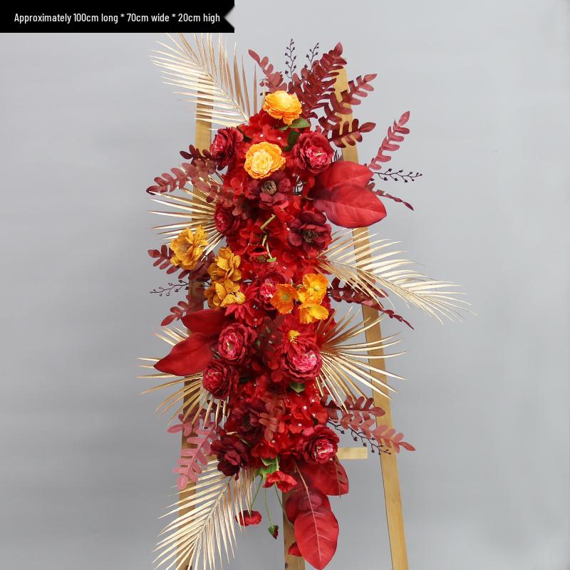 Blumen Kunstseide Blumenstreifen Set: Lange Hängegang-Anordnung & Hochzeitsaal-Dekor