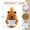 Positive Energy Duck Doll Hug Pocket Mini Handmade Plush Wool Knitting Dolls Funny Emotional Support Crochet Gift for Birthday