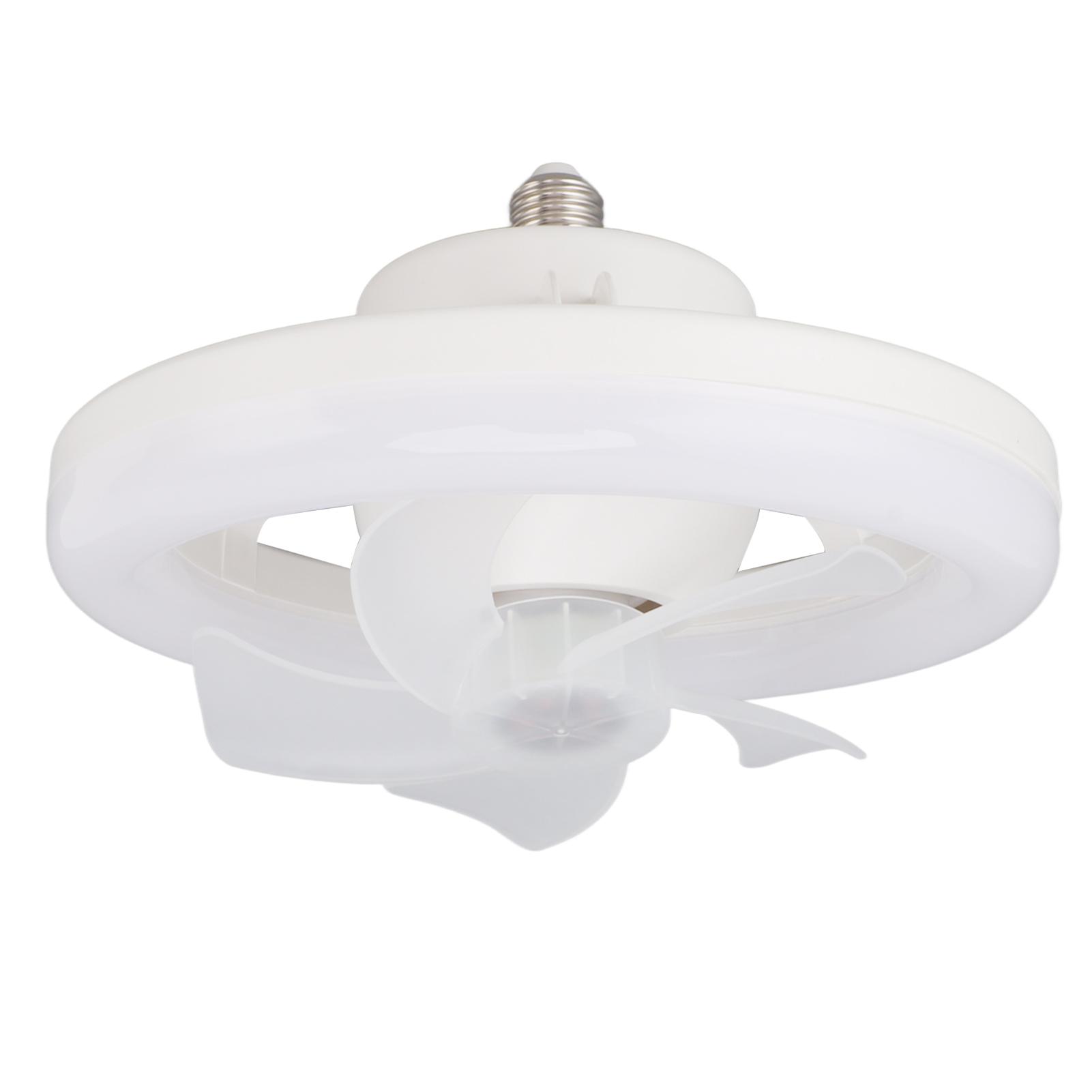 

Ceiling Fan Light 360 Degree Rotate Dimmable E27 Adjustable LED Lamp 5 Blade 48W with Remote Control for Garage 85‑265V