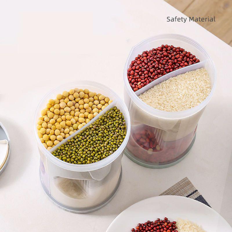 Aufgeteiltes Getreide-Aufbewahrungsglas, Getreide-Aufbewahrungsbox, Küchen-Aufbewahrungsdose für Getreide, feuchtigkeitsbeständiges Verschlussglas