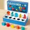 Children color shape classification building block coin box color stick shape matching game wooden teaching aids
