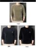 Men's Double-Sided Chenille Jacquard Round Neck Hoodie, Velvet-Lined, Loose Fit, Winter 2025 Warm Top