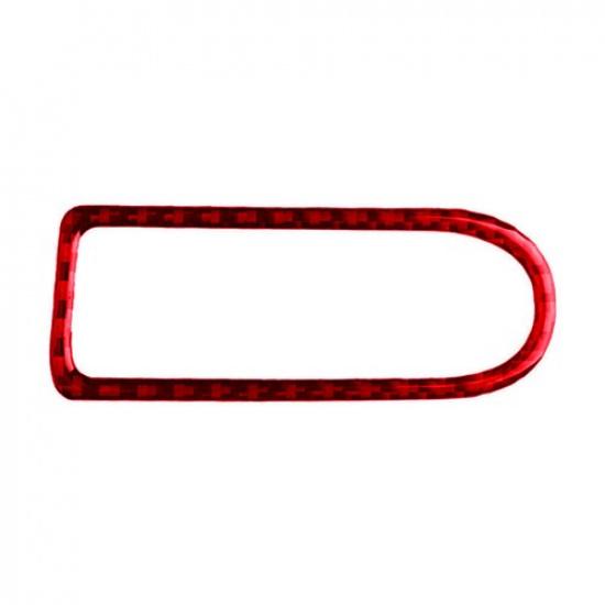 Red Carbon Fiber Co-pilot Storage Box Cover Trim For Mercedes-Benz W204 2007-14