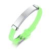 Personalized Name Text Logo ID Bracelet for Girl Boy, Custom Engraved Silicone Identity Wristband Safety Adjustable
