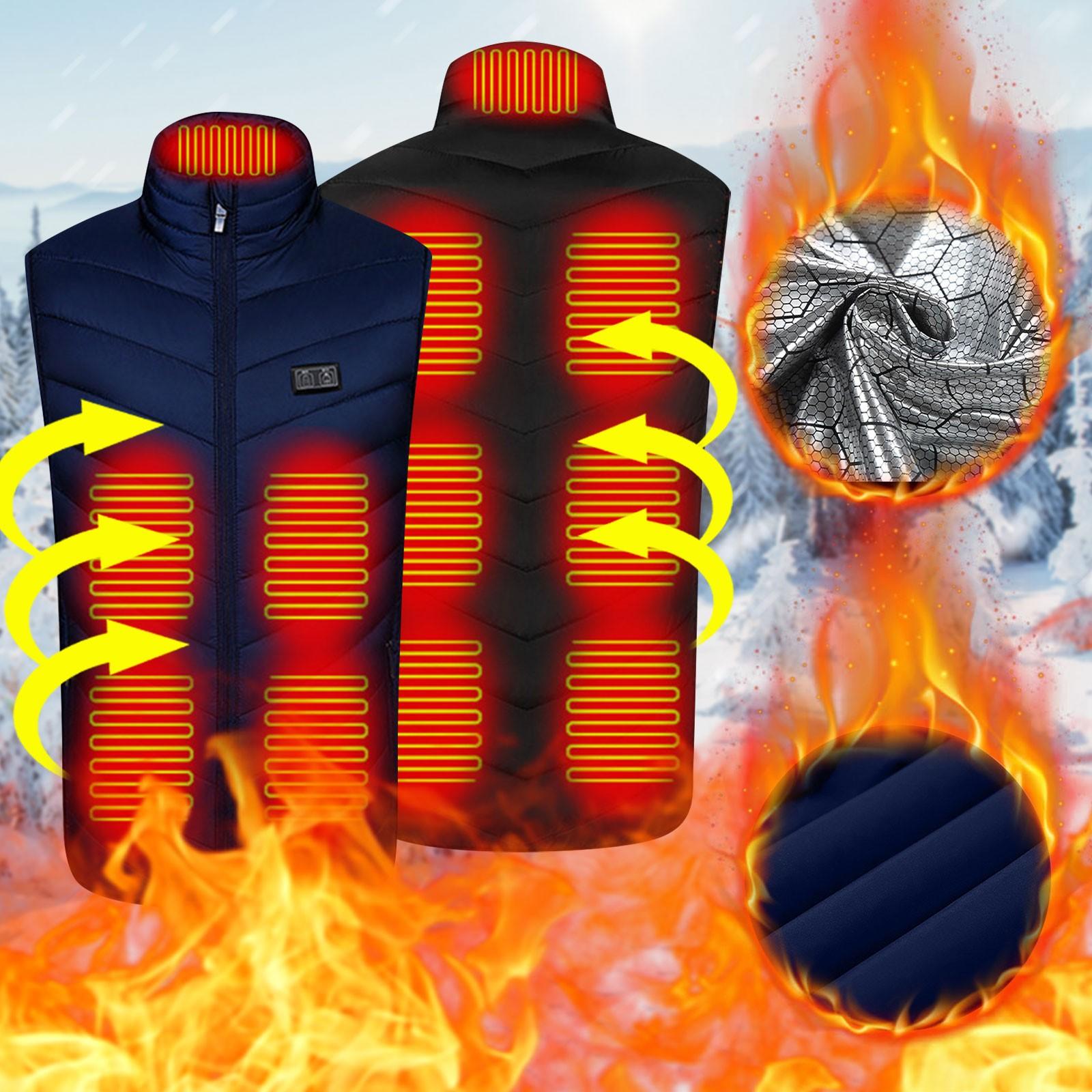 

Недавно модернизированный жилет с подогревом брюшной полости Dual Control 11, жилет с интеллектуальным электрическим подогревом при постоянной температуре M синий