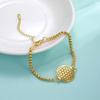 LIKGREAT Flower of Life Round Stainless Steel Bracelet Gold Color Charm Bracelets for Women Men Chain Fashion Jewelry Gifts