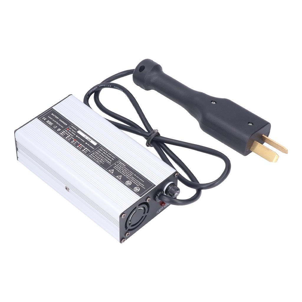 Club Car Battery Charger 36V 5A Octagonal Head   Silver Aluminium Replacement for EZGO