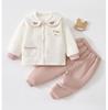 Jesienno-zimowy zestaw wyjściowy dla dziewczynki: Lekkie wypełnienie bawełniane 80g, Ciepłe i urocze ubranka dla noworodków