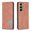 For Infinix Hot 60 Pro 4G Case Card Slots Geometry Imprint Leather Phone Cover