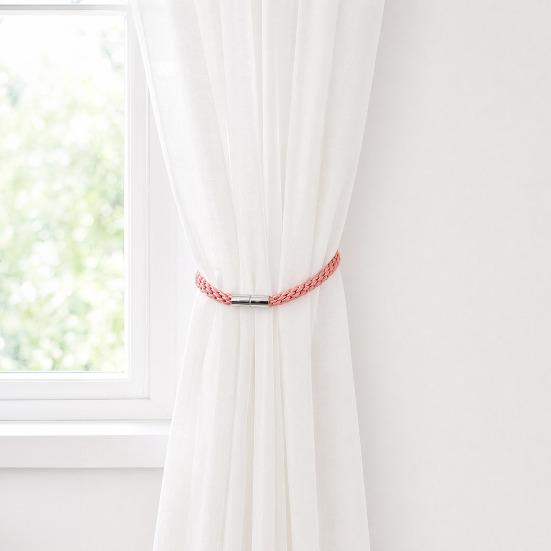 Strong Magnetic Curtain Tieback, Decorative Modern Rope Tie Back Buckle for Drapes, Window Curtain Holdback for Home Bedroom Office