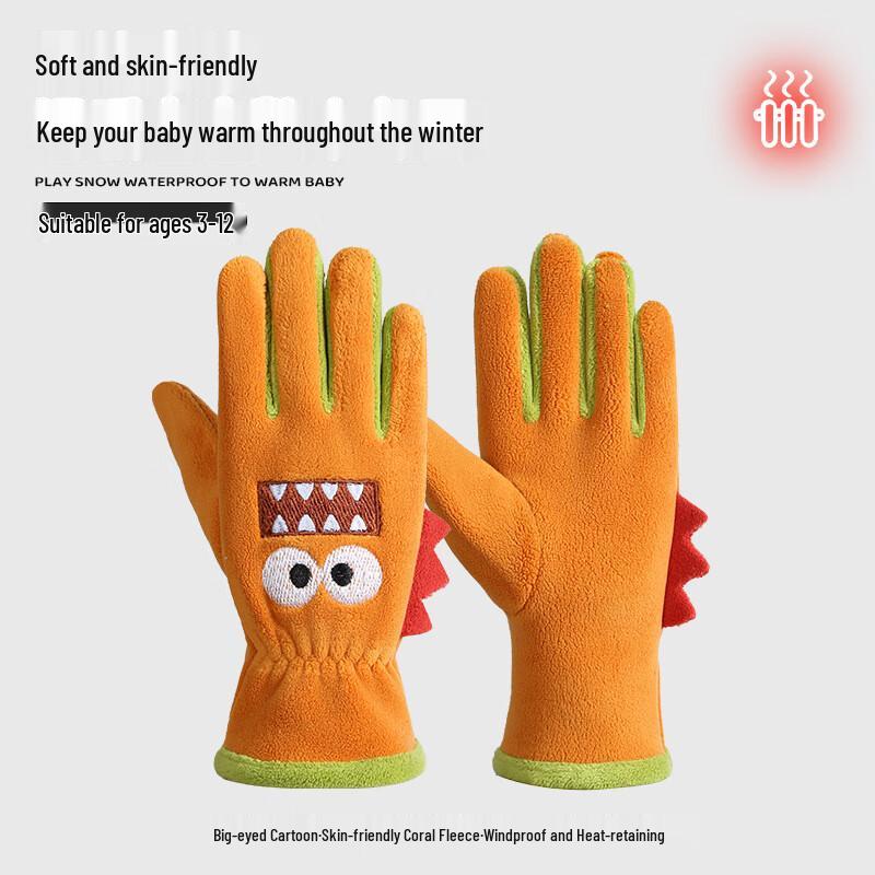 Lishi Warm Fleece Lined Waterproof Ski & Cycling Gloves Youth One Size (7-13 Years)