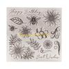 F26C Clear Stamp Seals Flowers Transparent Stamp Leaves Silicone Stamp for Cards Journal Scrapbooking Photo Decorations