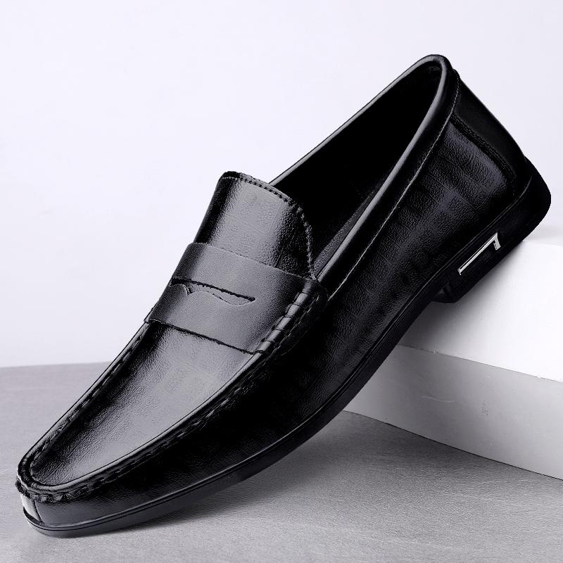 Genuine Leather Men Shoes Casual Men Loafers Breathable Office Formal Shoes Men Designer Slip on Driving Shoes Plus Size 38-46
