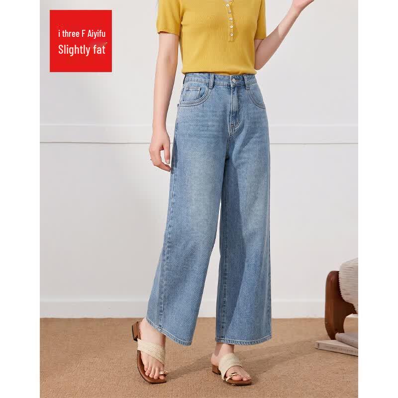 IEF Curvy Fit Korean Style Denim Wide-Leg Pants 2XL