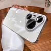 Applicable to Huawei P90PRO mobile phone case electroplated feather yarn ice crystal glass case with lens film mate80 anti-drop N14
