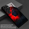 Custodia per Telefono 2D con Motivo Leone Ombra Rossa per Samsung S26 S25 S24 S23 S22 S21 S20 A56 A36 A16 - Copertura Protettiva in Vetro