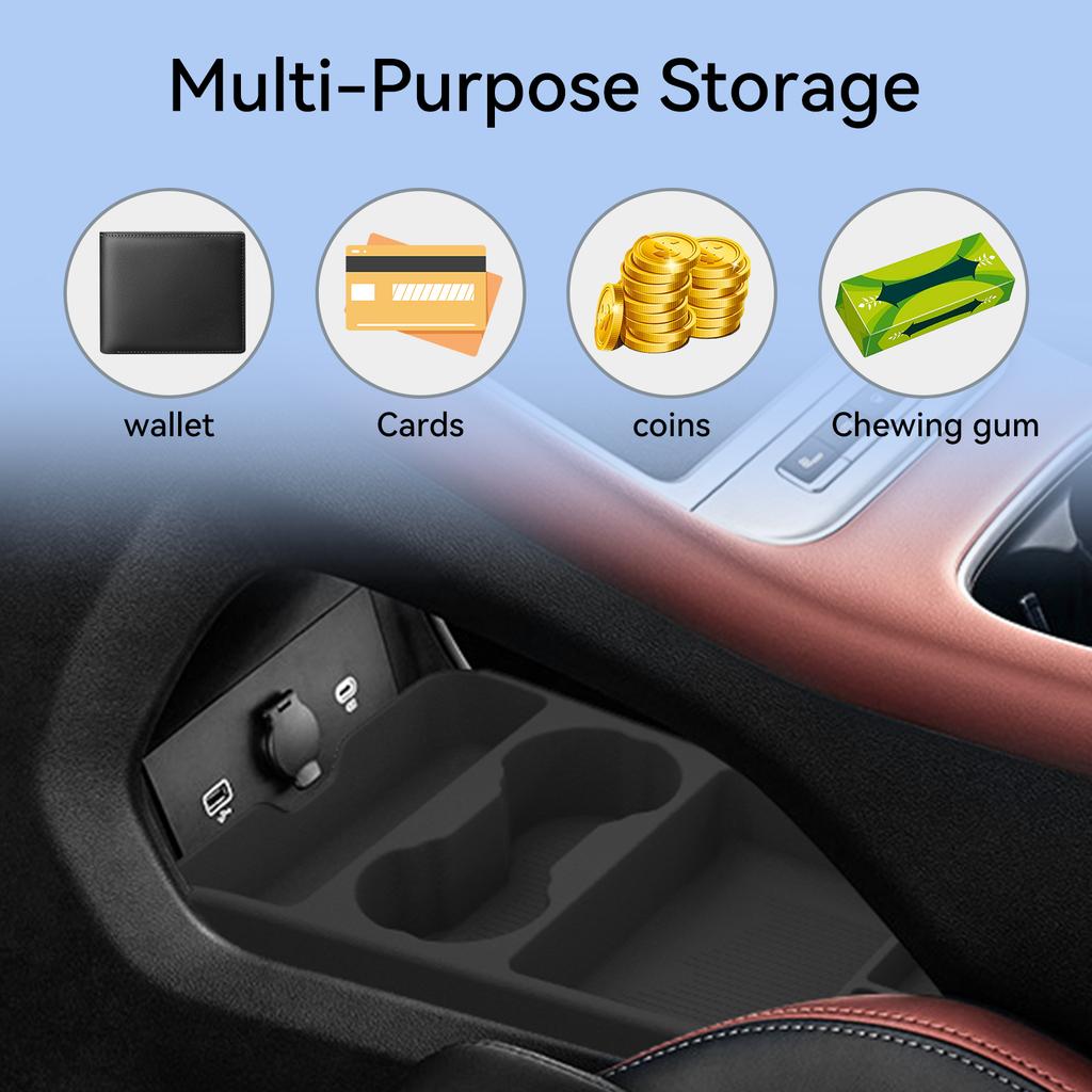 For Geely Coolray Proton X50 2025 2026 Center Console Armrest Lower Layer Storage Box Tray Organizer Car Interior Accessories