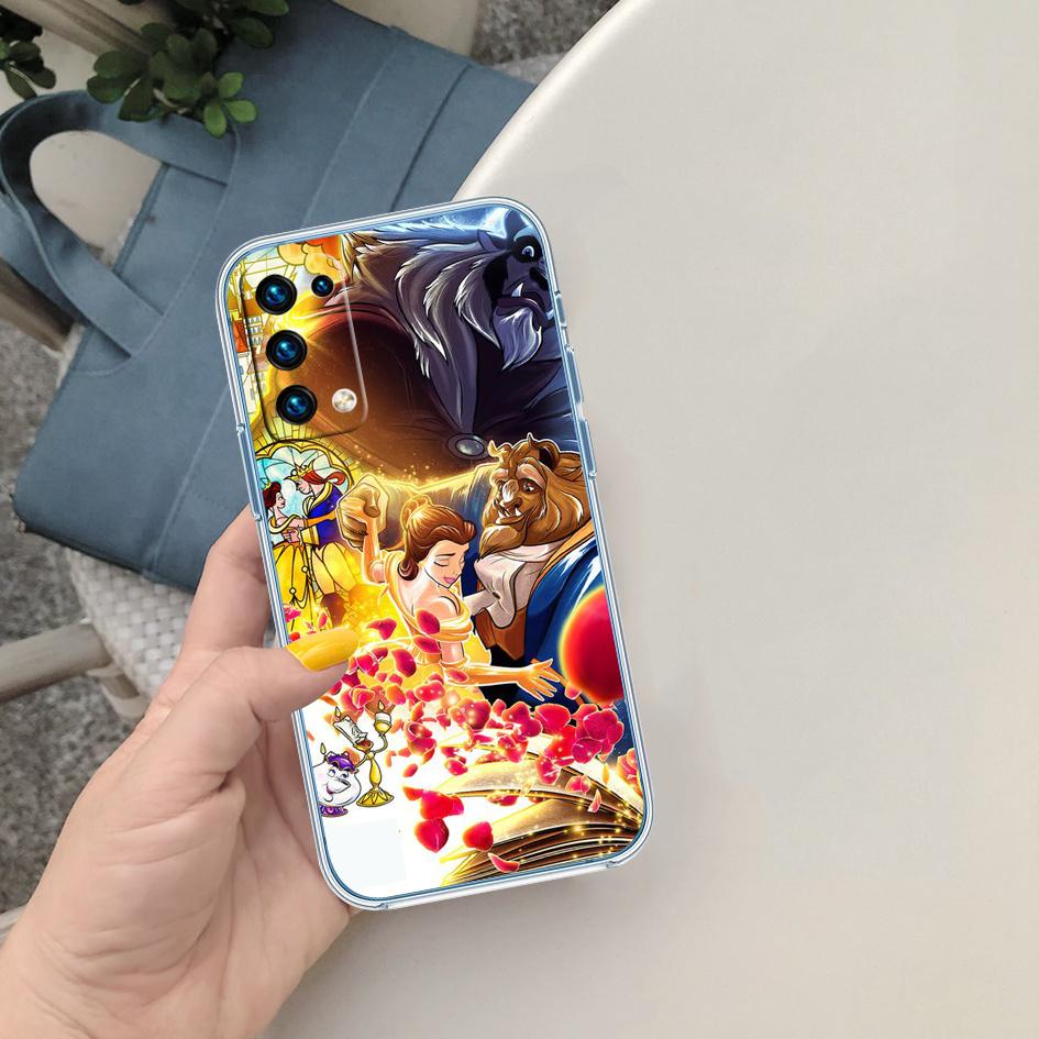 CJ18 Beauty and the Beast Soft Shell Transparent Phone Case for Motorola Moto G7 G8 G9 G84 G85 G73 G24 G15 Z2 Play Power Plus