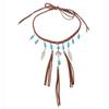 New 1-piece Personalized Fashion Velvet Turquoise Beaded Necklace