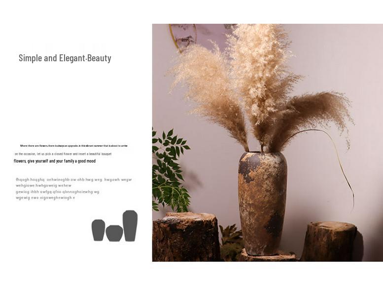 Hydroponická keramická váza ve stylu wabi-sabi na čajový stolek nebo do vstupní haly