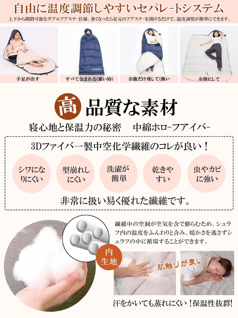 Sleeping bag for winter CAMDOOR seconds storage 2 pieces can be Sleeping bag for winter Comfortable temperature 6in1 230T waterproof Sleeping bag All