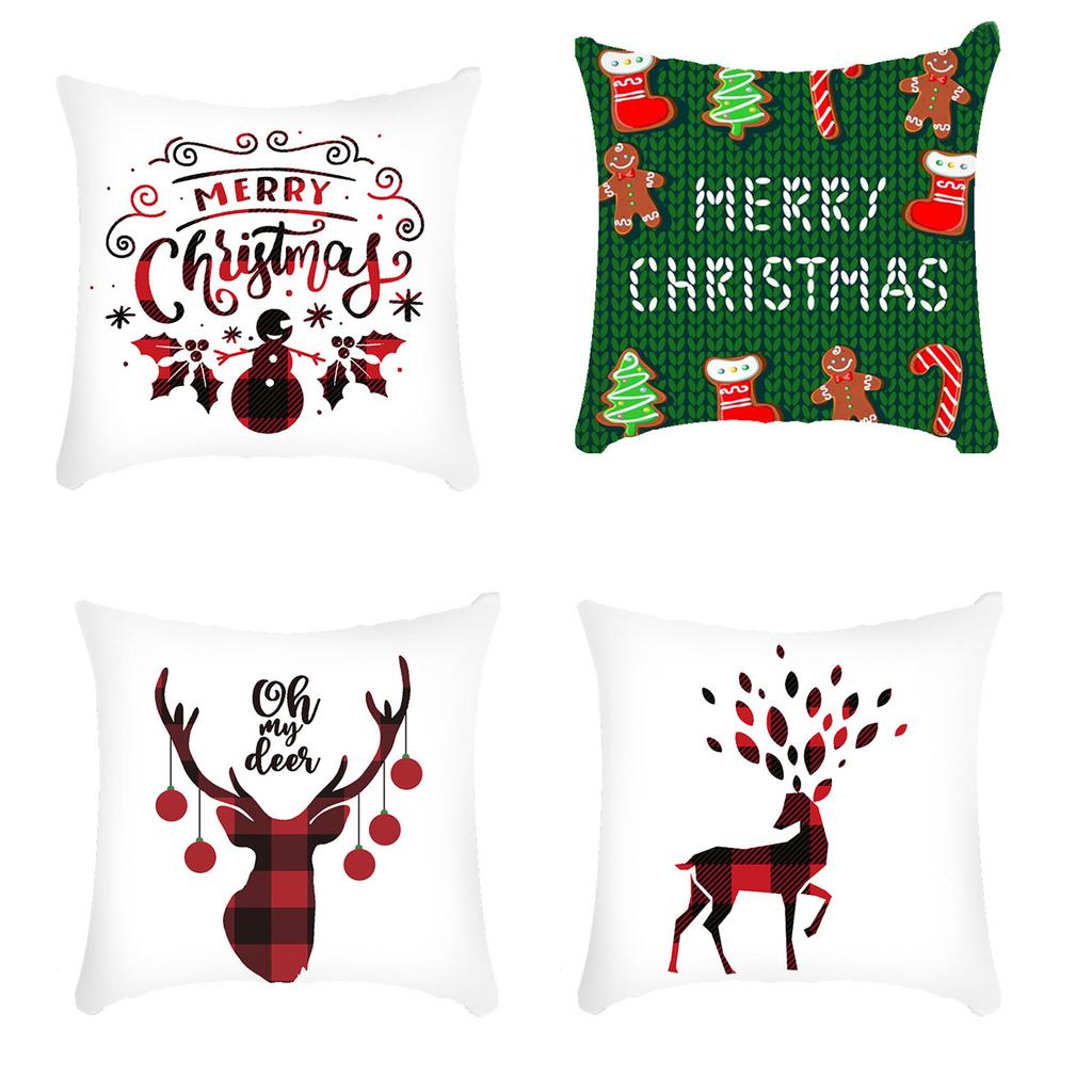 Popular Christmas Pillowcases for Holidays Santa Claus Linen Home Decoration Pillowcases
