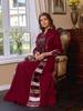 AB052 Women's Embroidered Striped Abaya - Middle East Arabic Muslim Robe