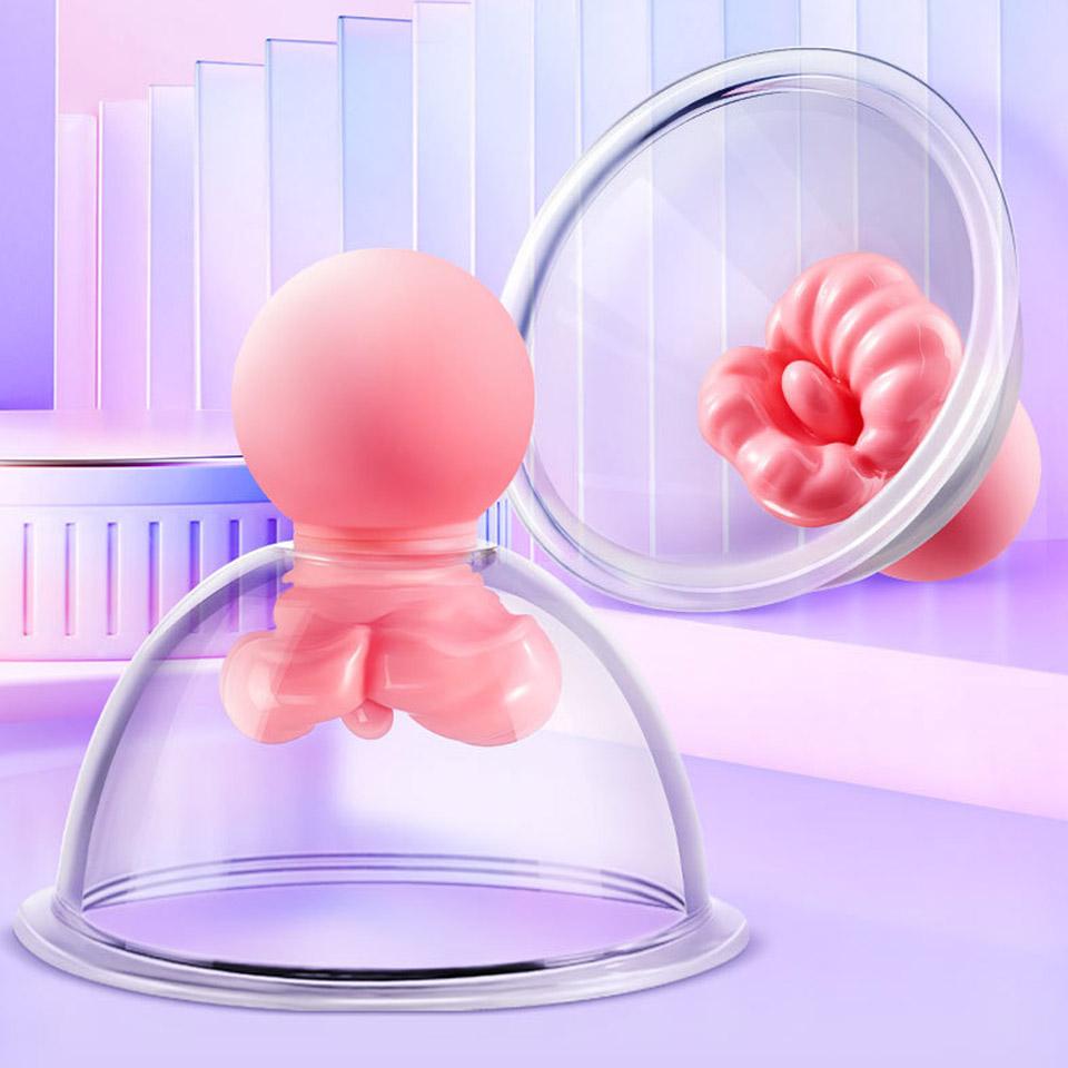 Removable Tongue Nipple Vibrator, Licking Clitoral Sucker, Clitoral Stimulation with 12 Vibration Modes, Vibrating Nipple Clips, Sex Toys