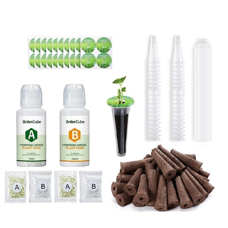 166pcs  Pods Kits Indoor Hydroponics Growing System with Labels Grow Basket