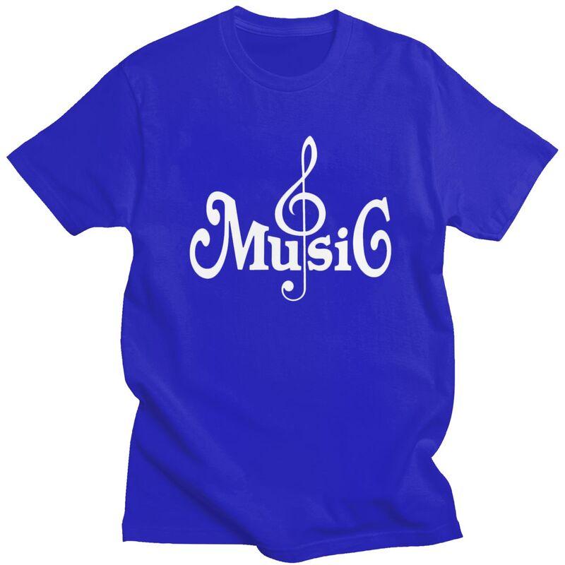 Mens Music Note T Shirt Round Neck Short Sleeve 100 Cotton Musical Gift Tee Shirt Novelty Summer Tyle Clothing