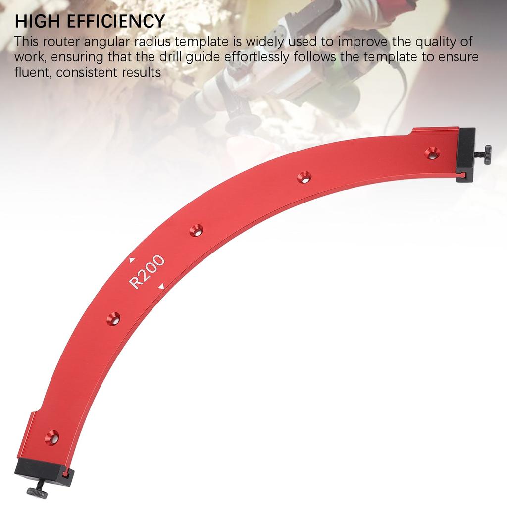 Radius Jig Router Template Aluminum Alloy Woodworking Corner Routing R200 Arc Cutting Auxiliary Tool