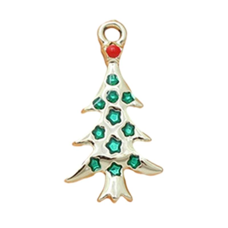 Christmas Enamel Charms for Jewelry Making, Mini Christmas Tree Pendants Charm for DIY Necklace Bracelet Earrings Making