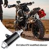 Motorcycle Muffler ATV Motorcycle Muffler Exhaust Aluminum Alloy Motorcycle Exhaust Muffler Pipe ATV Motorcycle Muffler