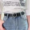 Elegant Minimalist Women's Pu Leather Belt Stylish Round Buckle Adjustable Fashion