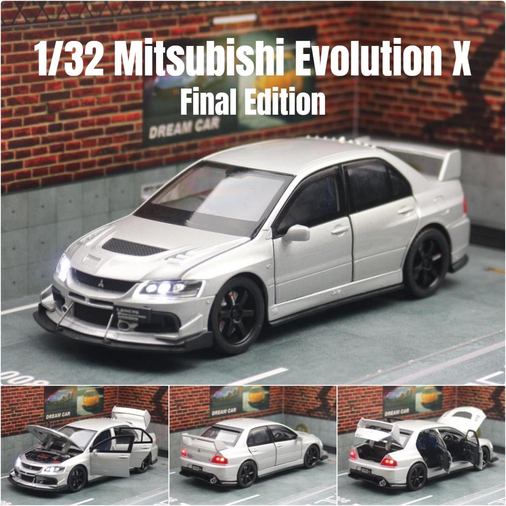 1/32 Mitsubishi Lancer EVO Final Edition Racing Toy Car Model Diecast Metal Miniature Collection Gift for Children Boys