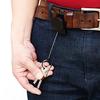 Retractable Keychain Badge Holder Reel With Multitool Carabiner Clip Heavy Duty Key Ring Steel Wire Lanyard Name Tag Stationery