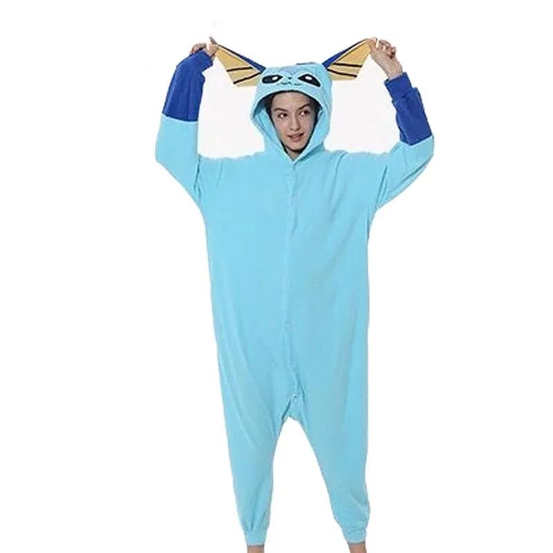 

Vaporeon Onesie For Adults Halloween Cosplay Costume Women One-Piece Kigurumi Pajamas Men Christmas Full Body Pijama S