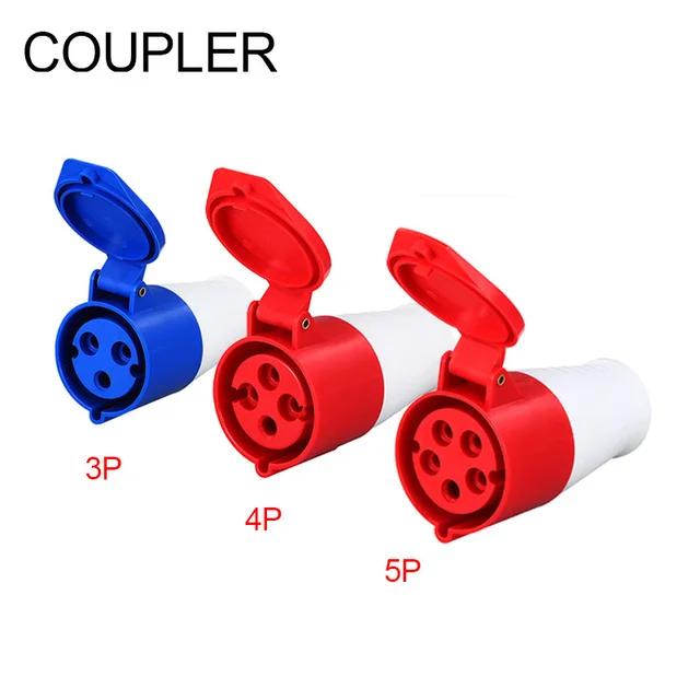 IP44 Waterproof Industrial Connector Plug & Socket 3PIN 4PIN 5PIN 16A 32A Electrical Connection Wall Mount Socket Sturdy