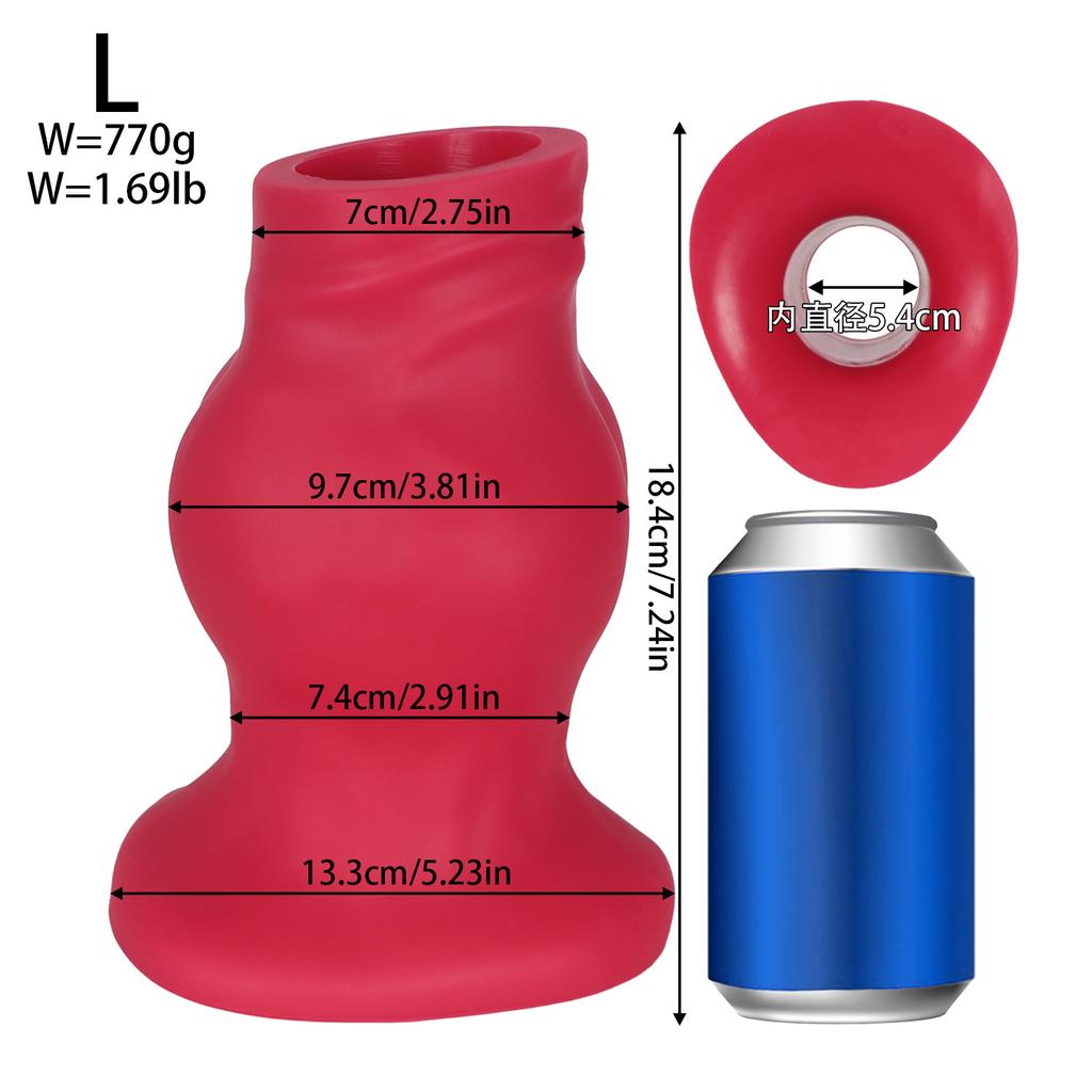 XXL Silicone Hollow Anal Training Plug Expansion Sleeve Adult Couples Toy