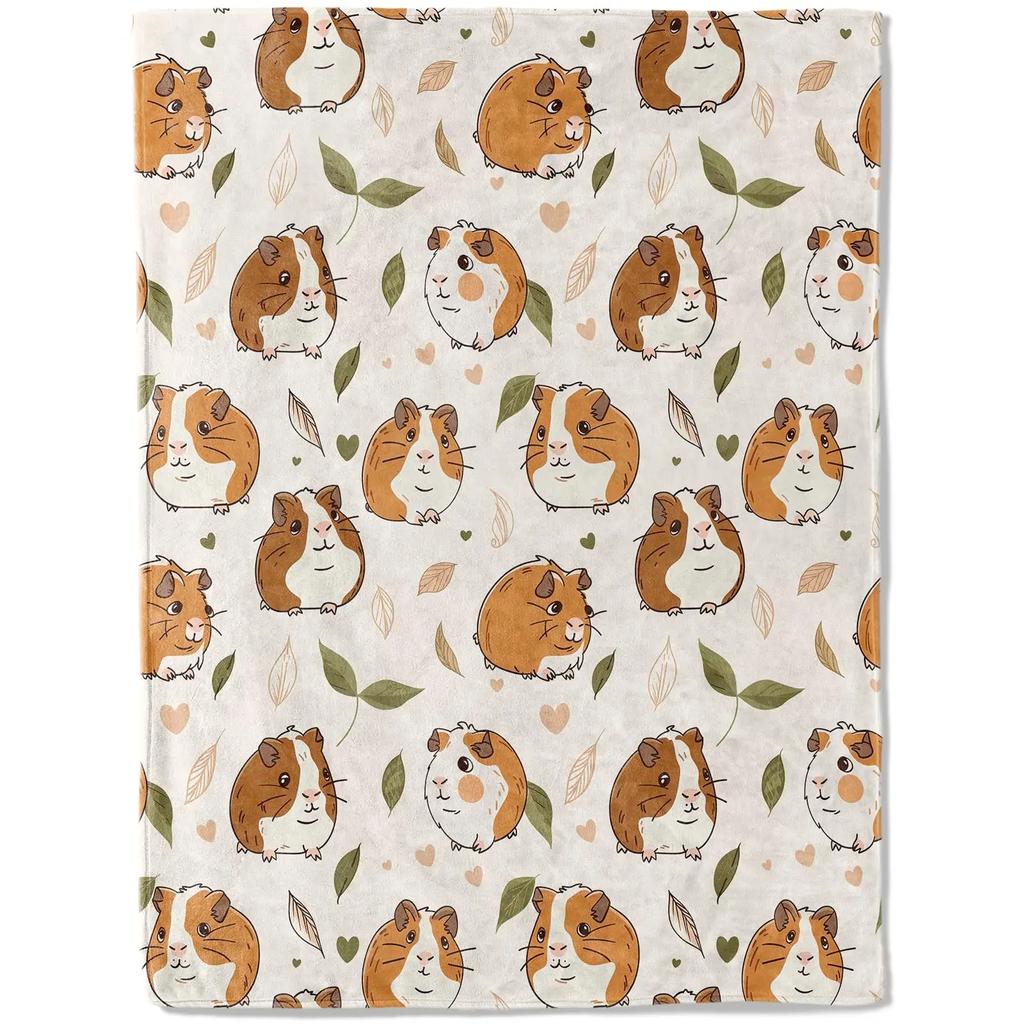 Guinea Pig Blanket Hamster Animal Throw Blankets Plush Cozy Flannel Ultra Soft Fuzzy Funny Party Blanket Gifts for Girls Women