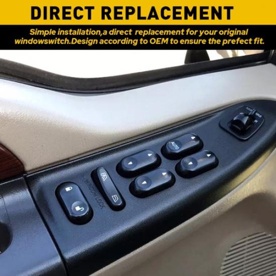 Power Window Master Switch Fit Ford F250 Super F350 F450 1L2Z14529BA Duty