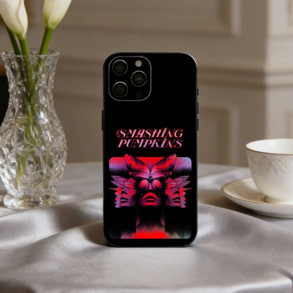 Rockin S-Smashing P-Pumpkins Band  Phone Case For iPhone 17pro, 16,15,14,13,12,11 X XR Plus,Others Soft Black Cover iPhone15plus