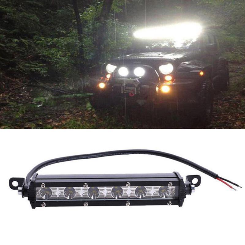 7" 30w Straight Slim LED Light Bar Single Row Flood Spot Beam SUV 4X4 ATV Off Road LED Work Light