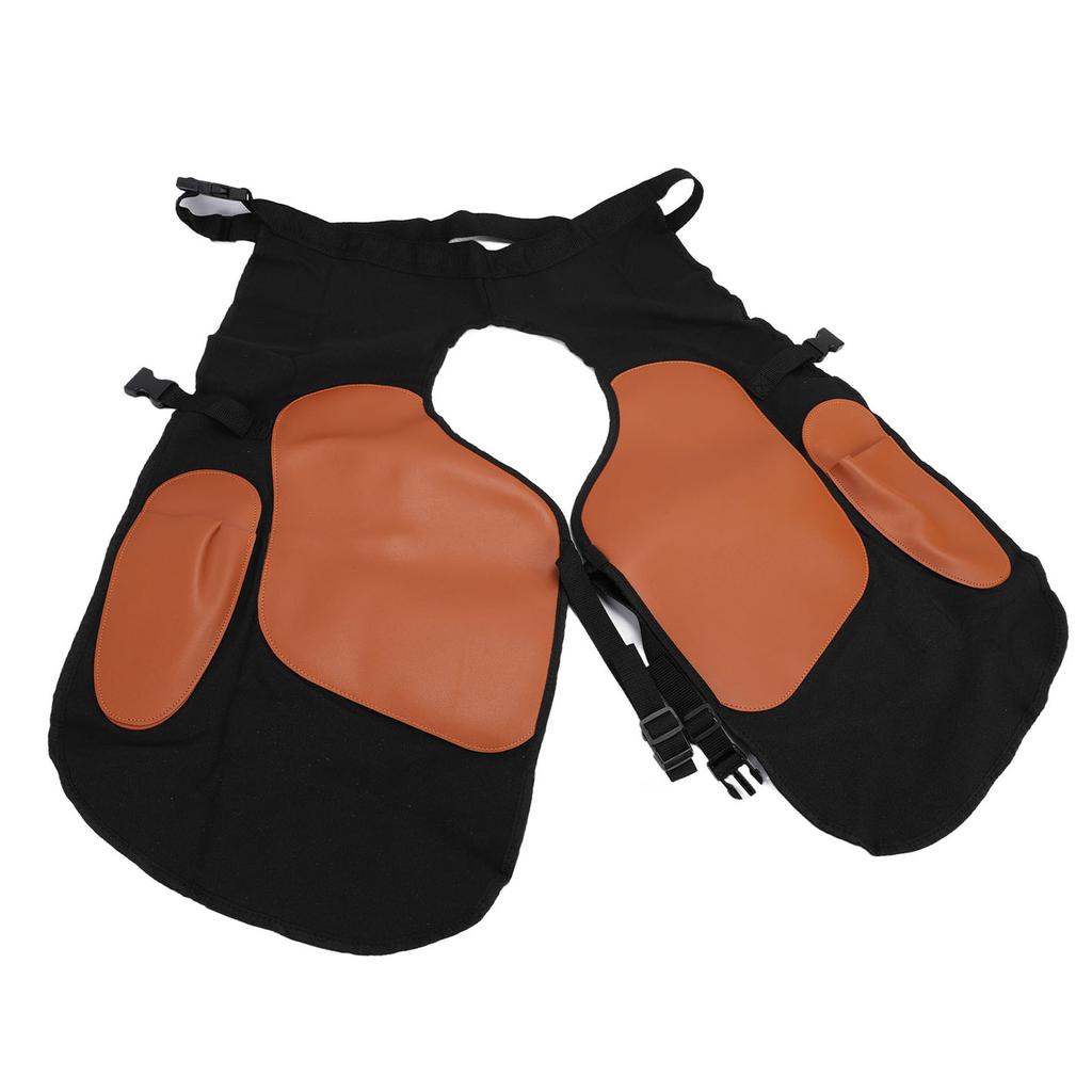 Equine Farrier Apron Adjustable Wear Proof Canvas with PU Split Leather Coating Stable Horse Grooming Protective Supplies