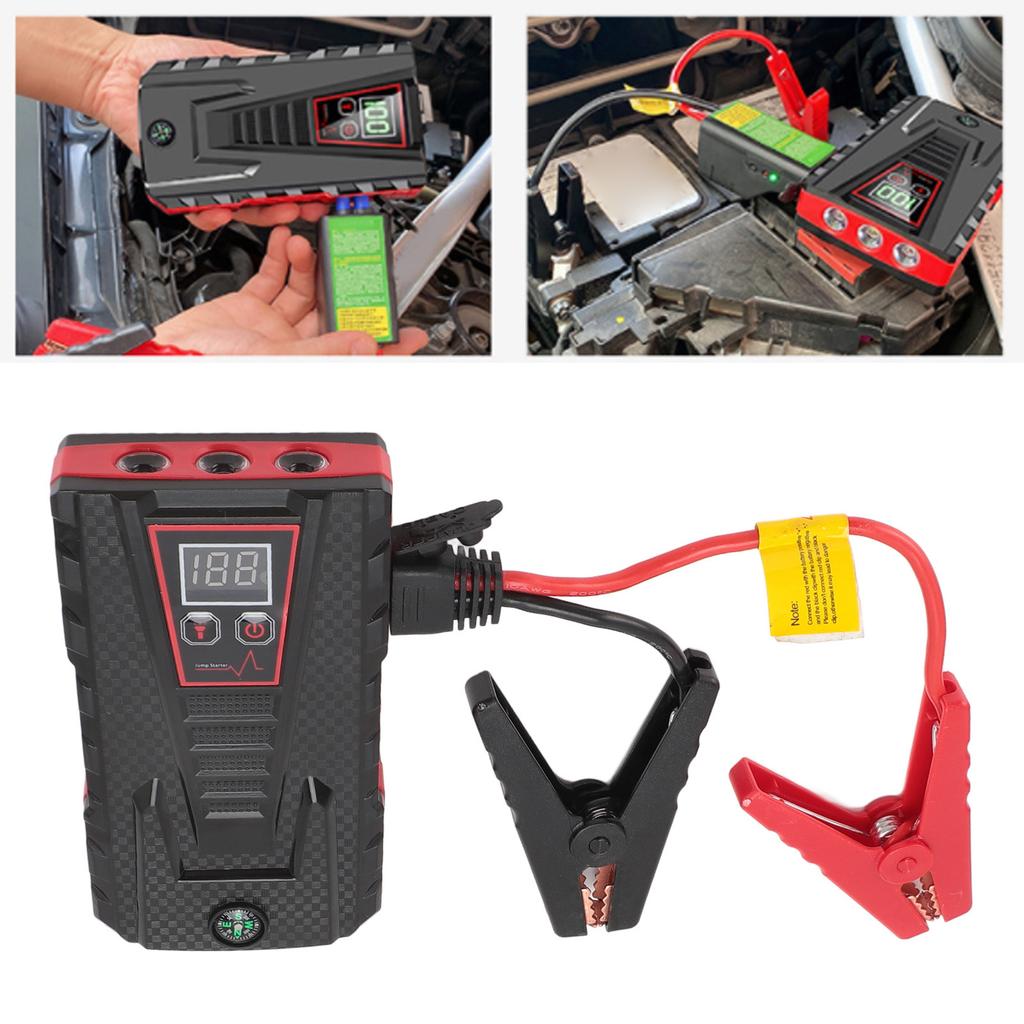 Car Batt y Start 12V 15000mAh Batt y Pack with USB LED Flashlight for 6.0L Gasoline and 5.5L Engines