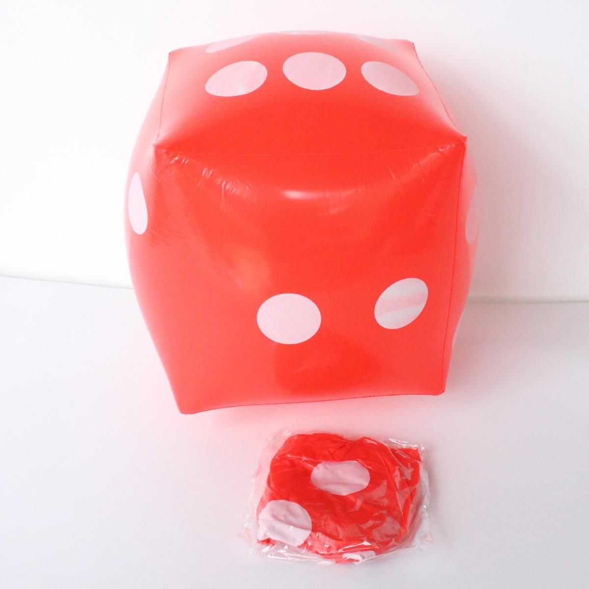 

Spot PVC Inflatable Dice - Children s Educational Party Game Free with label красный