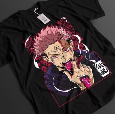 Jujutsu Kaisen Shirt Sukuna T-Shirt Gojo Itadori Megumi Top JJK Anime Unisex Tee