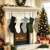 Knitted Christmas Stockings for Fireplace Decoration - Festive Ornaments
